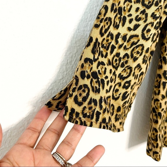 Willi Smith vintage cheetah animal print 3/4 sleeves blazer jacket size 8 - Picture 3 of 9